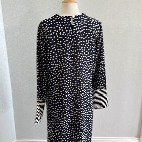 Black and White n Polka Dot Long Sleeve Midi Dress Size M - Picture 4 of 11